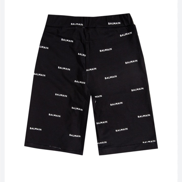 BALMAIN Paris Logo Print Bermuda Shorts - Picture 1 of 5